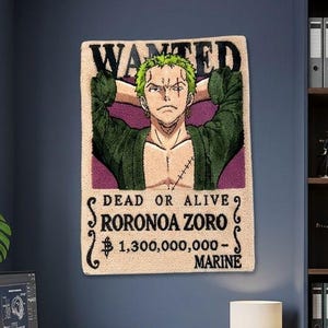 One Piece Wanted Poster Rug - Etsy