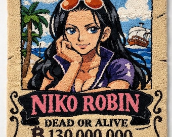 Ręcznie robiony, pikowany dywan Niko Robin – plakat z anime Wanted, dekoracja ścienna