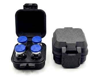 4 Vial Travel Case - Peptide Storage Organizer - 3ml Case
