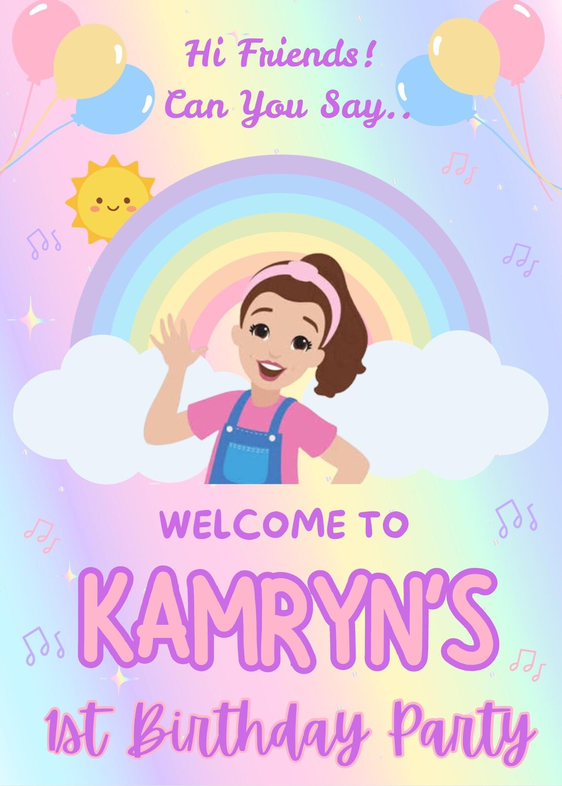 Ms. Rachel Welcome Sign, Ms. Rachel Birthday Sign, Digital Download ...