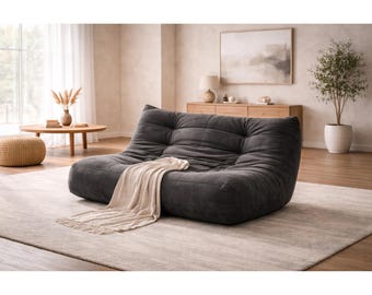 2 Seater Bean Bag Sofa, Memory Foam Loveseat Lounge Chair