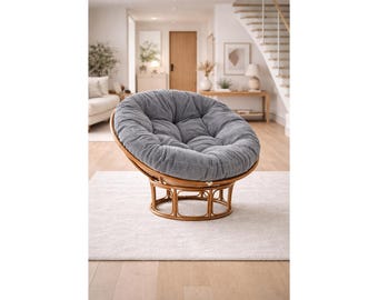 Large Overstuffed Corduroy Chair Cushion, Cozy Floor Pad, Reading Seat Accent Home Décor