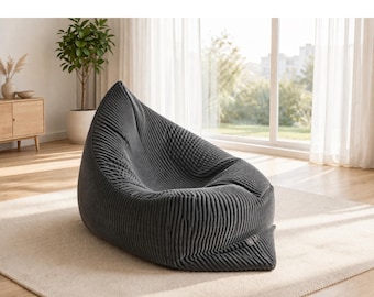 Convertible Memory Foam Bean Bag Chair, Sofa Bed, Oversized Lounge Couch
