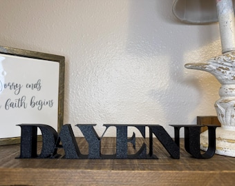 Dayenu Enough Hebrew Table Decor Sign - Biblical Faith Decorations for your bookshelf