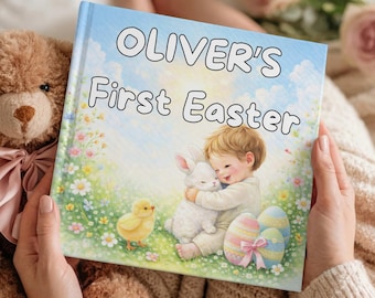Primo regalo di Pasqua per neonati, primo libro di Pasqua personalizzato, regalo per neonati e bambini piccoli, il mio primo libro di Pasqua personalizzato per bambini