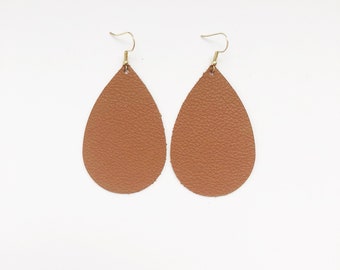 Caramel Leather Earrings