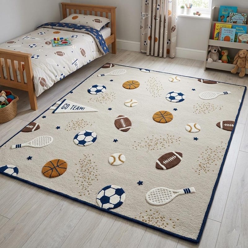 Sports Theme Nursery Rug - Etsy
