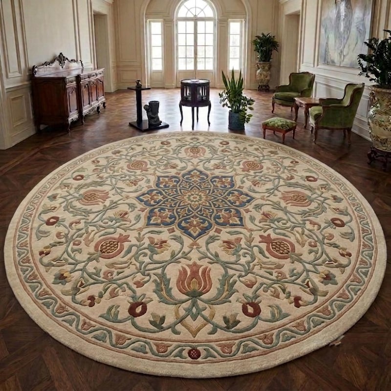 Round Rug Handmade 6 Foot Round Wool Rugs - Etsy