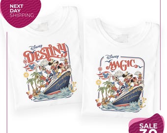 Camiseta personalizada de Disney Cruise / Viaje familiar en crucero con Mickey y sus amigos 2026 / ¡Vamos de crucero! / Disney Wish Dream Magic Wonder Fantasy Destiny