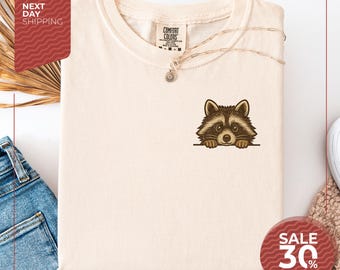 Comfort Colors® Raccoon Shirt | Funny Feral Women Shirt | Trendy Pocket Shirt | Gift For Her