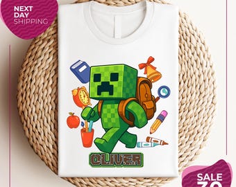 Camiseta personalizada de regreso a clases para gamers / Camiseta gamer para niños / Camiseta preppy de regreso a clases / Camiseta del primer día de clases / Camiseta infantil de regreso a clases