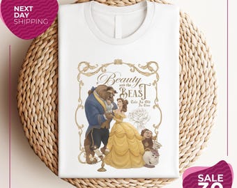 Camiseta retro de cuento de Disney tan antiguo como el tiempo / Camiseta de Bella de Disney / La Bella y la Bestia / Camiseta de Bella de La Bella / Princesa Disney