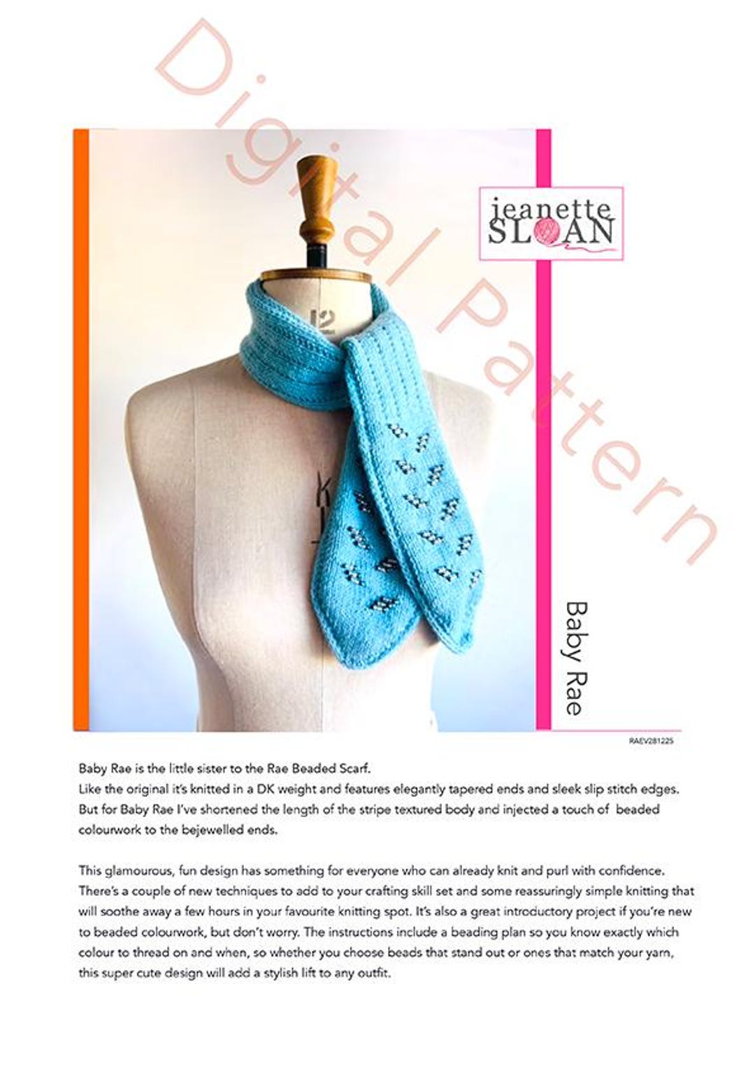 Baby Rae Scarf by Jeanette Sloan - Etsy