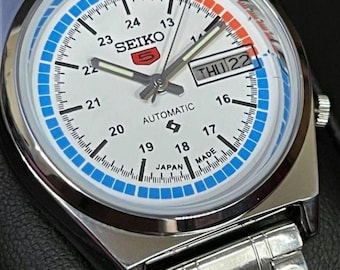 Vintage Seiko Automatic Watch White Dial Day-Date 36MM | Refurbished Japanese Men's Wristwatch