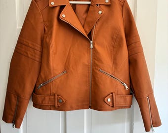 Baccini faux leather jacket