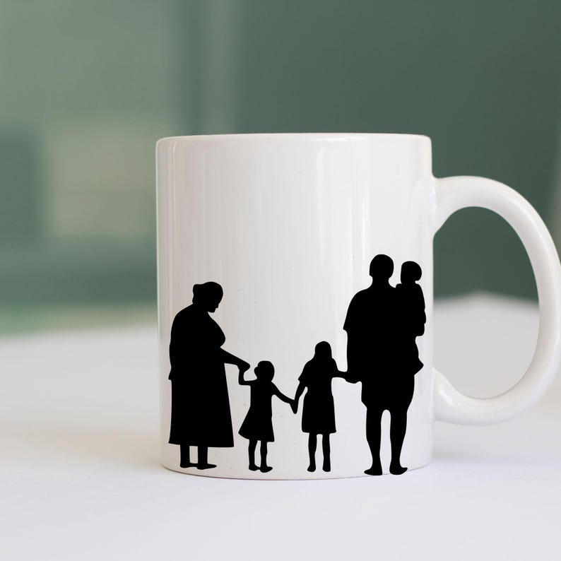 Family SVG Bundle, Father Children Silhouette Clipart (digital Download ...