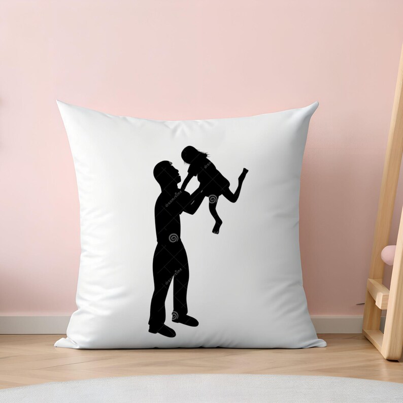 Family SVG Bundle, Father Children Silhouette Clipart (digital Download ...