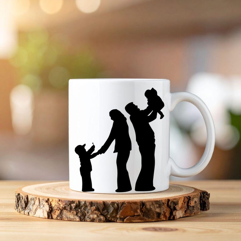 Family SVG Bundle, Father Children Silhouette Clipart (digital Download ...