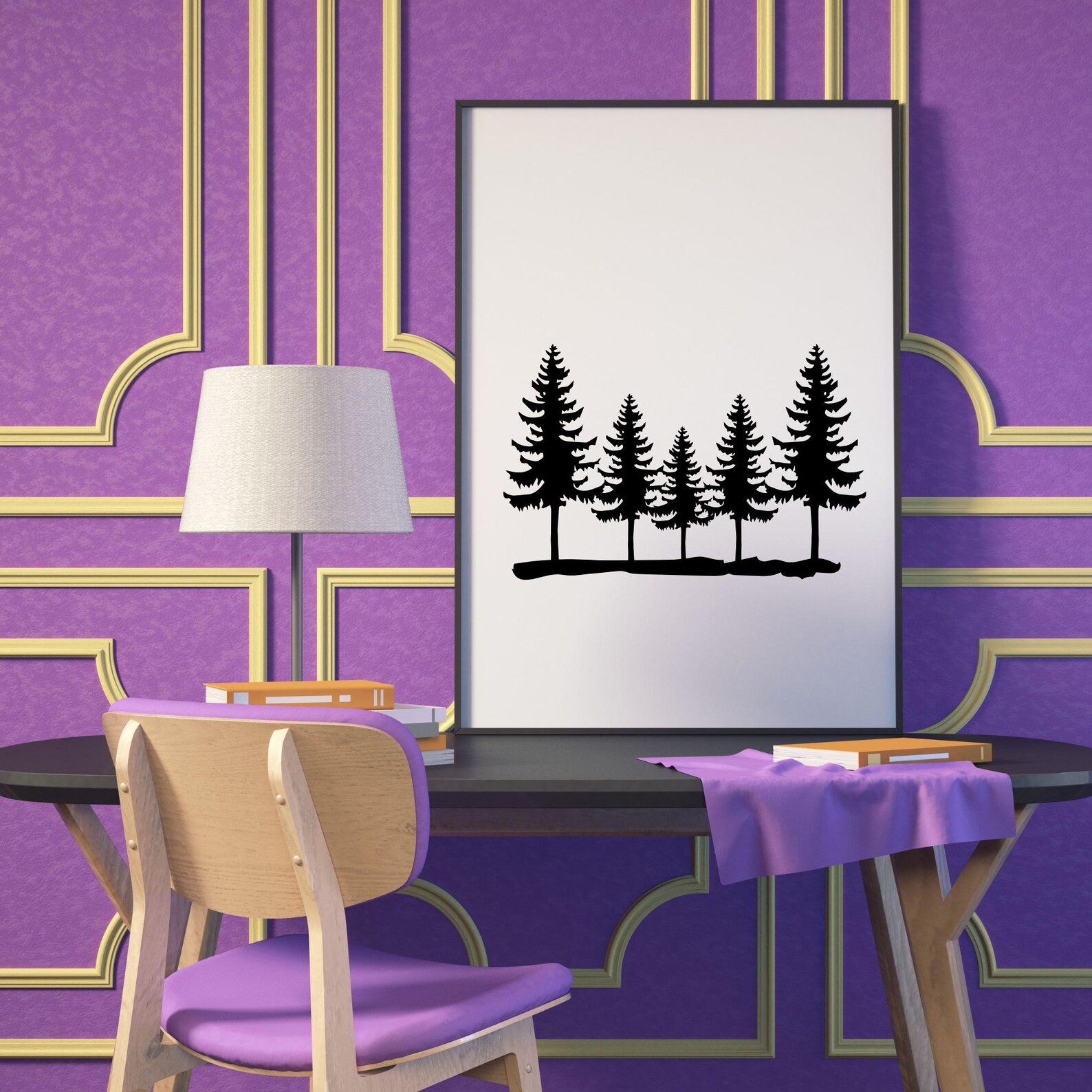 Evergreen File Evergreen Trees Svg,forest Silhouettes,tree Line Svg Png,digital File ...