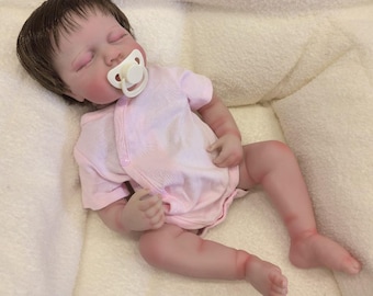 Handmade 16 Inch Silicone Reborn Baby Doll Realistic Newborn Lifelike Baby Toy with Accessories