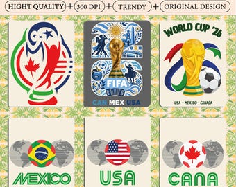 6 Premium Halftone World Cup Elements For DTF DTG Printing High Resolutions 300DPI (Original Work)