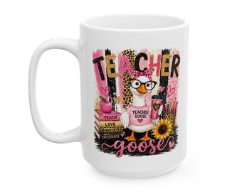 Silly Goose Book Mug, Funny Librarian Gift, Bookish Teacher Fun Sassy Sparkle, Teacher Appreciation Book Lover Coffee Mug, Gift for Her