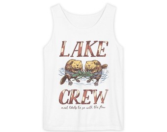 Retro Tank Top, Vintage Lake Life Graphic Tee, Summer Camping, Comfort Colors Outdoor Shirt, Granola Girl Nature Lover Gift