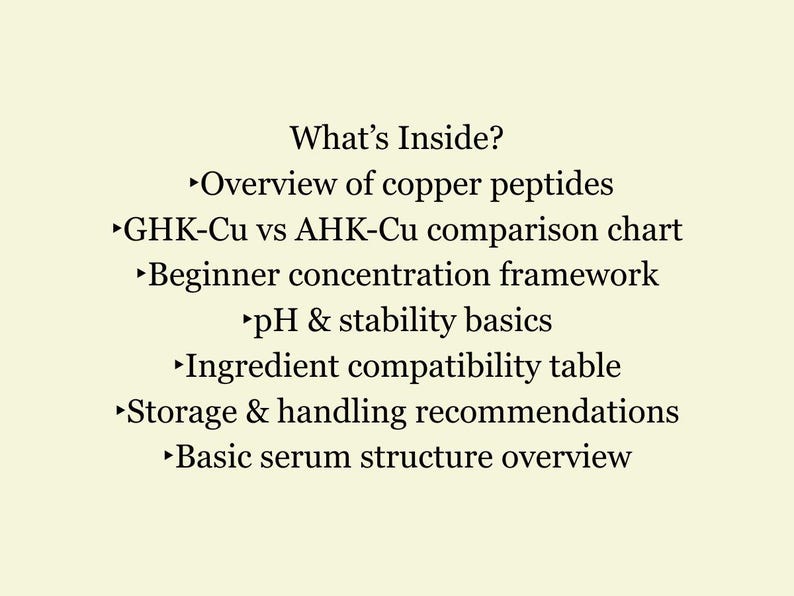 Copper Peptides 101 Guide | Ghk-cu Vs Ahk-cu Formulation Basics ...