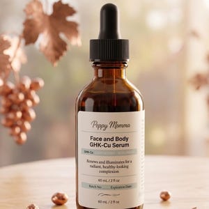 Custom GHK-Cu Copper Peptide Serum | Face Body Renewal, Custom Concentrations (1oz/30mL) image 1