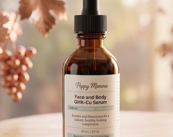 Custom GHK-Cu Copper Peptide Serum | Face Body Renewal, Custom Concentrations (1oz/30mL)