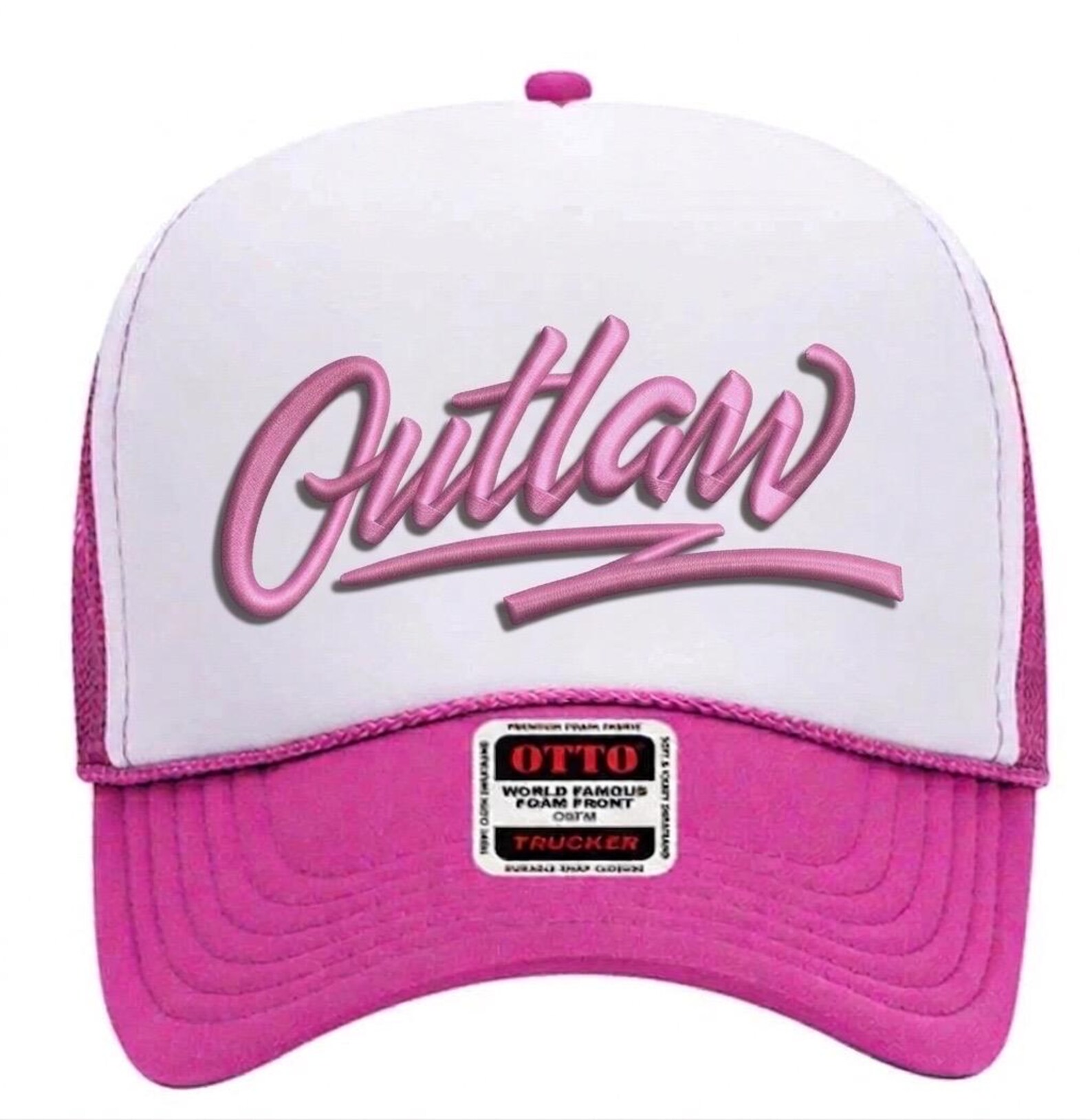Outlaws Script Outlaw Script Embroidery Design | 3D Puff Cap File (instant Download ...