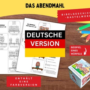 Das Abendmahl Bibelwürfel | Matthäus 26,17–30 | Das letzte Abendmahl | Kindergottesdienst Basteln