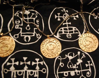 Lost wax cast Daemon seal pendant 1 inch magick occult talisman goetia enochian djinn sorcery