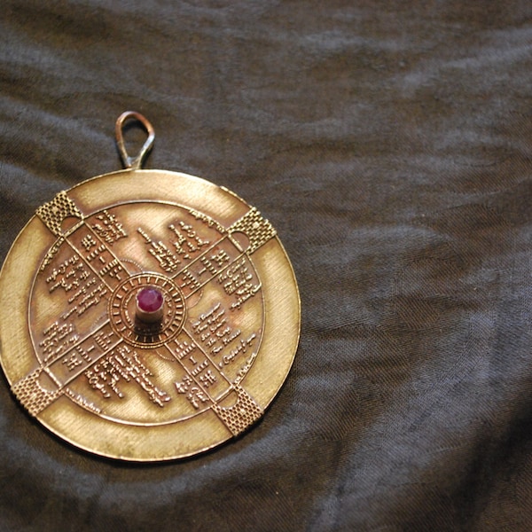 Enochian magick Golden Talisman as was used by John Dee and Edward Kelly 2" size magick occult talisman goetia enochian djinn sorcery