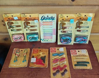 Vintage 80er Jahre Schleifenband Haarklammern Haarklammer Haarspange Haarspange