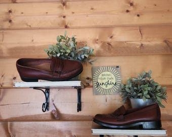 Mocassins G.H. Bass Weejuns Katherine II en cuir vintage, style preppy classique, pointure 7 M
