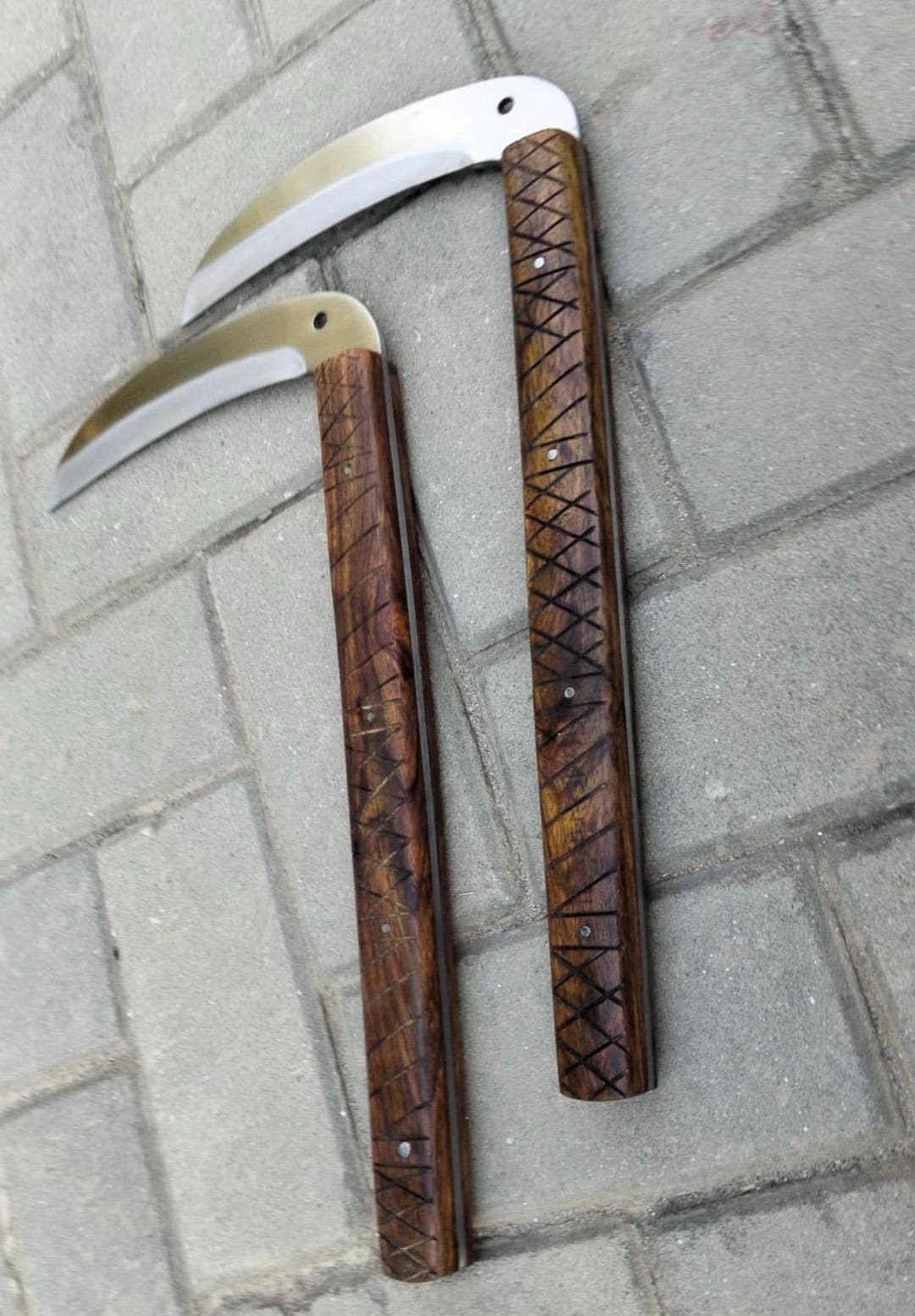 Steel Kama Handcrafted Kama Stainless Steel Knife - Traditional Japanese Okinawa ...