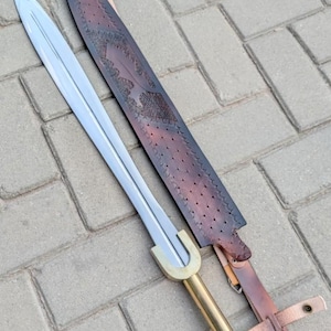 Riptide Fantasy Sword Replica – Handmade Percy Jackson Inspired Collectible Decore with leather Sheath