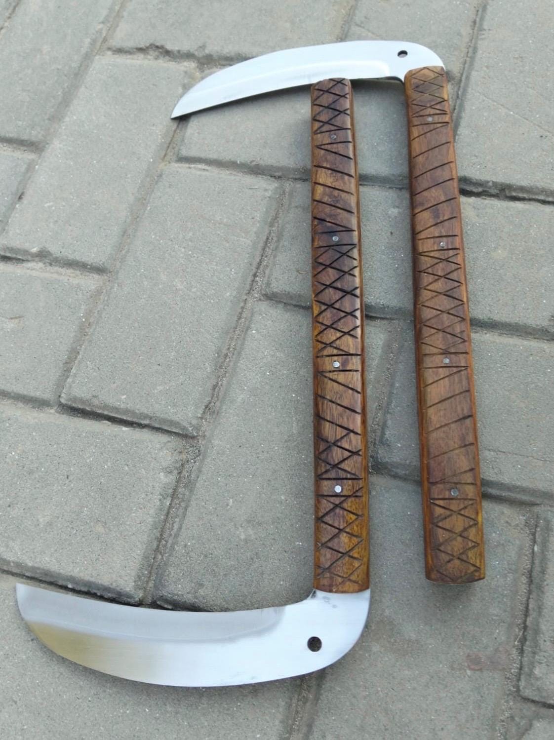 Steel Kama Handcrafted Kama Stainless Steel Knife - Traditional Japanese Okinawa ...