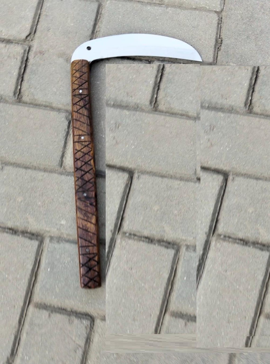 Steel Kama Handcrafted Kama Stainless Steel Knife - Traditional Japanese Okinawa ...