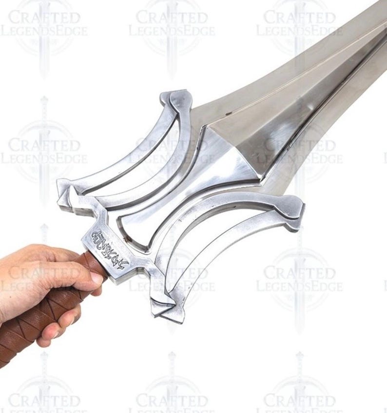 Masters of the Universe Power Sword 1:1 Replica – Handmade High Carbon Steel New 2026 Version with Wall Mount image 5