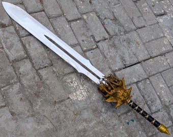 Handmade Olympus God of War Blade Sword Replica - Heaven Collectible and Gift with Leather Sheath