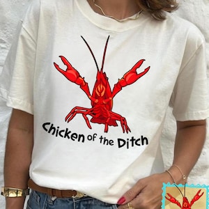 Pollo de la zanja Cangrejo de río PNG Divertido amante de los mariscos cajún Hervido de cangrejos de río Verano sureño Diseño de sublimación Gráfico de Luisiana