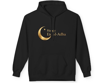 Sudadera con capucha de la Media Luna Dorada para Eid al-Adha / Luna creciente para festividades islámicas