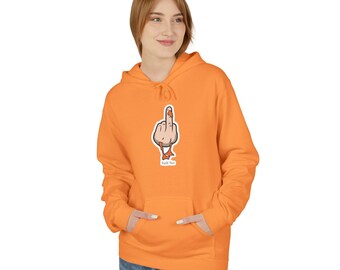 Bluza z kapturem z kreskówkowym środkowym palcem | Bluza unisex z ilustracją niegrzecznej ręki