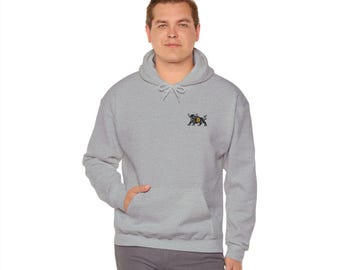 Bluza z kapturem z haftowanym bykiem Bitcoin | Minimalistyczna bluza z nadrukiem Crypto Streetwear | Bluza z kapturem unisex