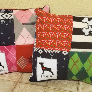 Dog Memory Pillow Pillow from Dog Sweaters/Clothing Rememberance Pillow image 4