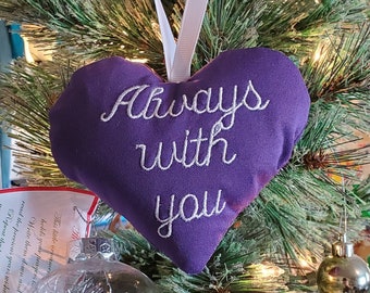 Custom Memory Ornament - Heart Shaped Ornament from Loved Ones Clothing - Rememberance Item