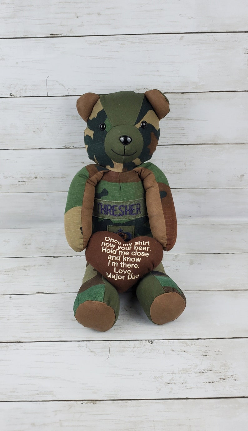 Custom Memory Bear Teddy Bear from Loved Ones Clothing Remembrance Bear image 9