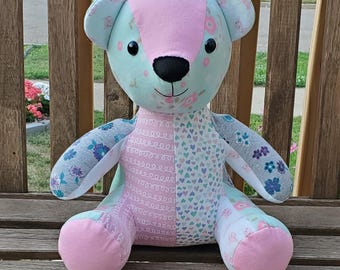 Custom Memory Bear - Teddy Bear from Baby Outfits - Bear from Loved Ones Clothing - Remembrance Bear
